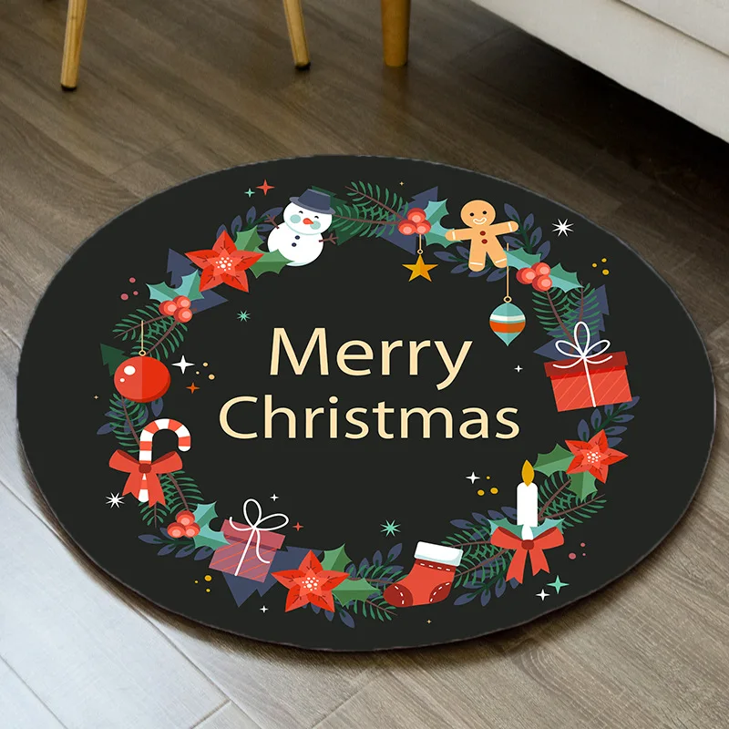 Напольный коврик с надписью &quotMerry Christmas&quot противоскользящий 3D для гостиной