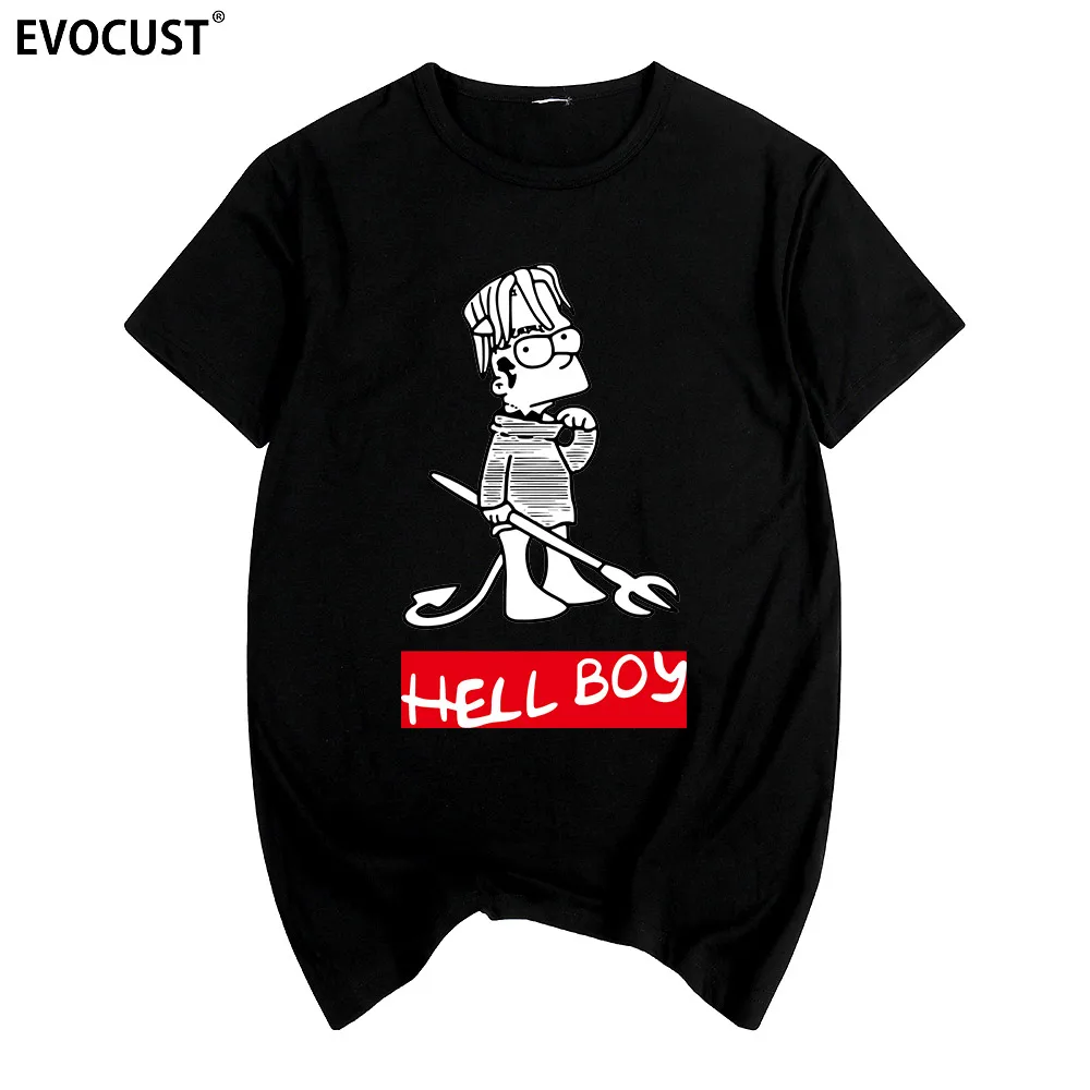 

LIL PEEP HELLBOY hiphop rapper CRY BABY Summer print T-shirt Cotton Men T shirt New women TEE Punk Rock