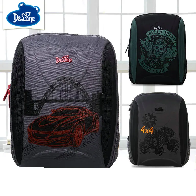 

Delune Brand Kids Cartoon School Bags Children Orthopedic Backpack Mochila Infantil 6-9 Years Boys Girls Waterproof Schoolbag