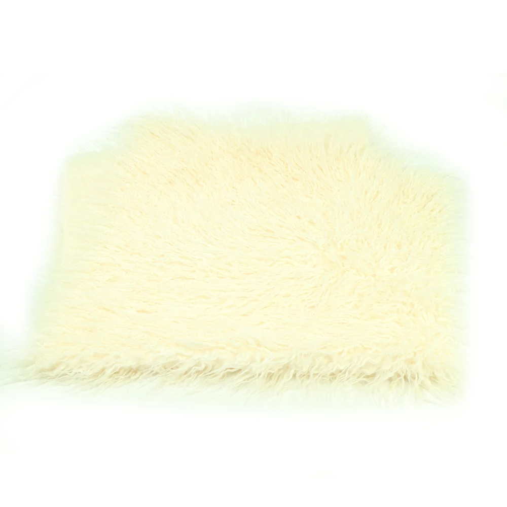 

Sample Clearance!Size 75x50cm Soft Long Pile Mongolia Faux Fur Baby Photography Props Newborn photo Blanket