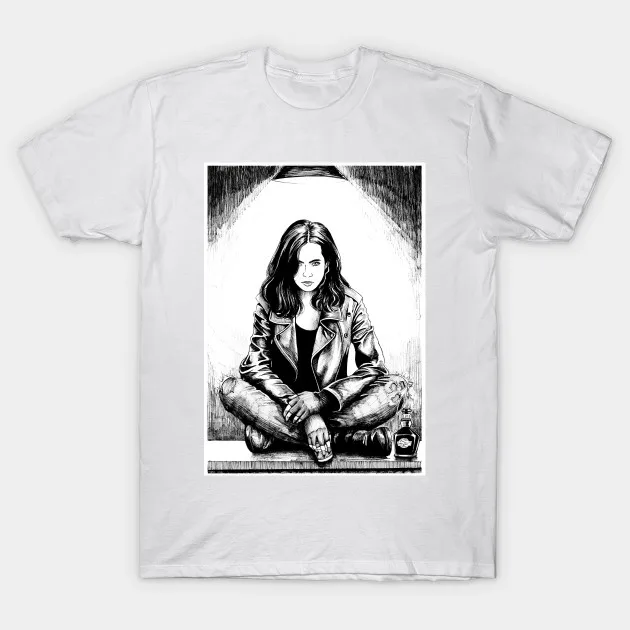 Jessica Jones Inktober 2019 повседневные мужские футболки с круглым вырезом и принтом модная