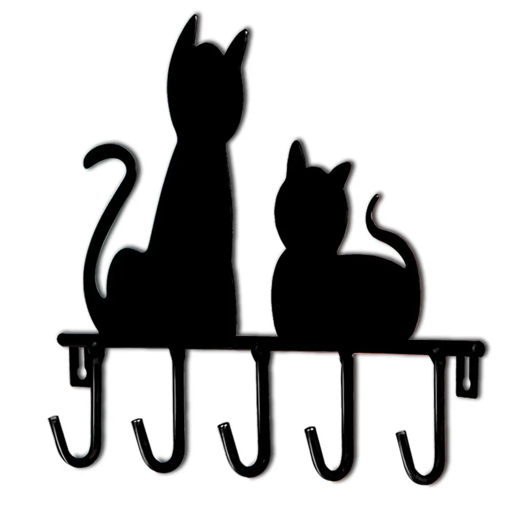 Креативные домашние крючки для халатов кованые одежды с котенком крючок двери