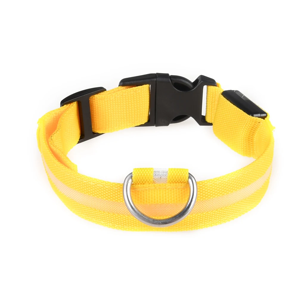 

Nylon LED Pet Dog Collar,Night Safety Flashing Glow In The Dark Dog Leash,Dogs Luminous Fluorescent Collars Pet Supplie