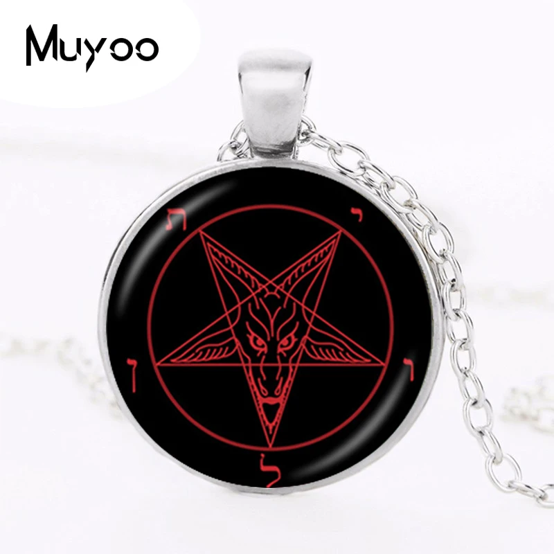 Satanic перевернутая пентаграмма Бафомет кулон готическое ожерелье с козой Satanism
