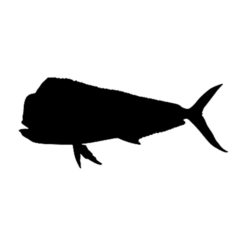 

16.7cm*7.8cm Mahi Fish Creative Stickers Decals Vinyl Car-Styling Black/Silver S3-5473