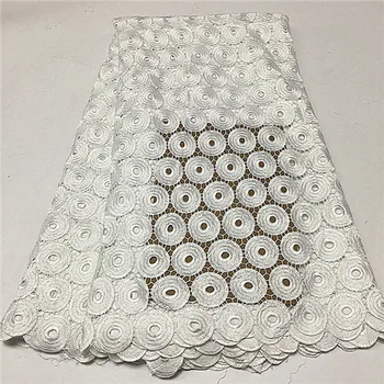 

2018 African Cord Lace Fabrics High Quality For Women Dress guipure lace fabric