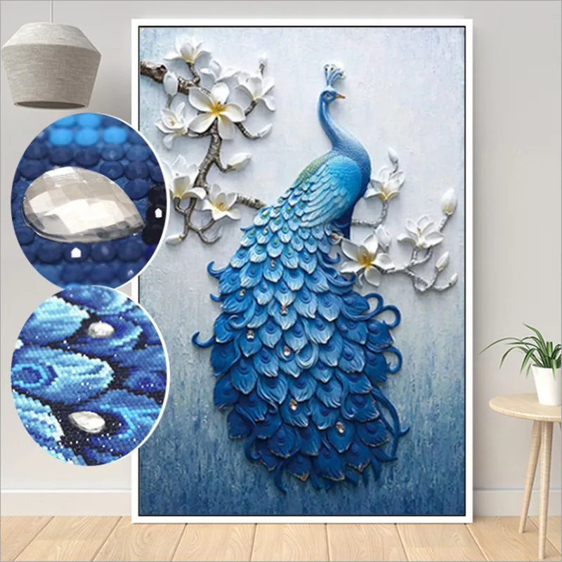 Diamond painting cross stitch complete round drill for flower pictures