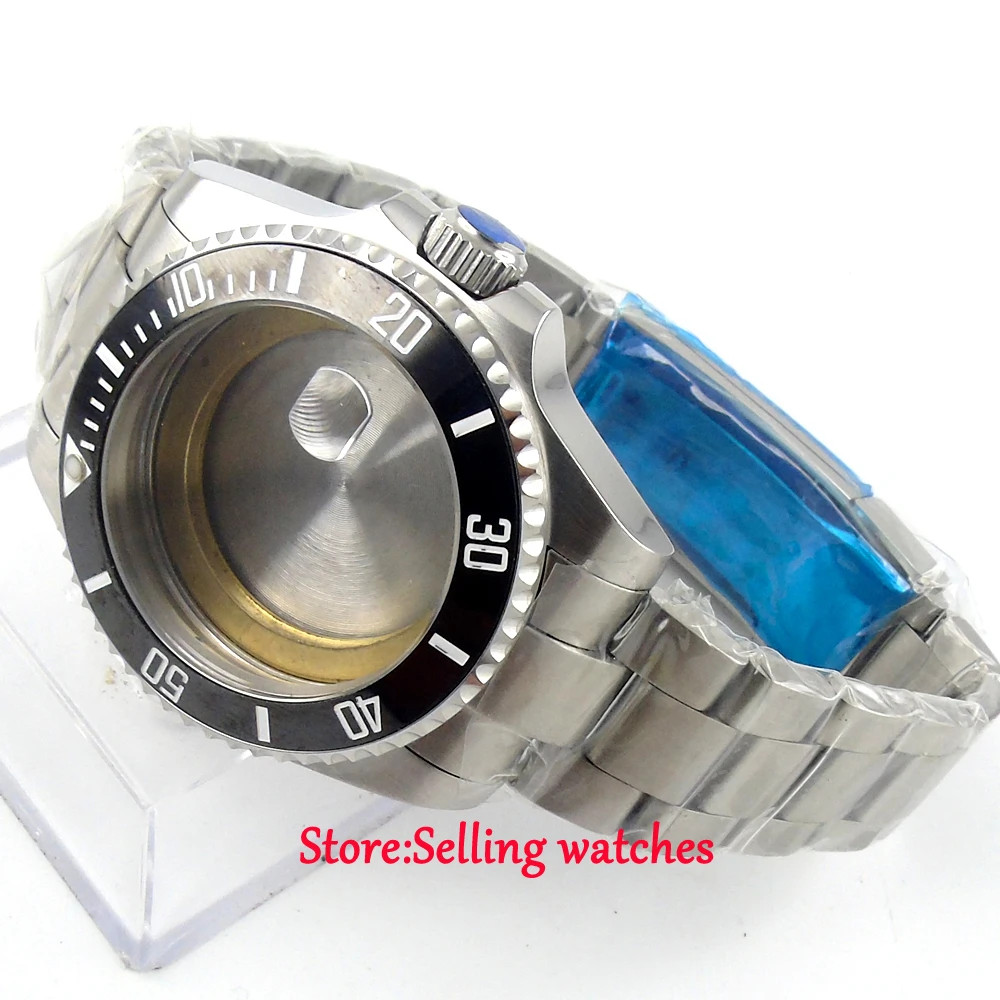 43 мм часы с сапфировым стеклом чехол fit ETA 2836 mingzhu 2813 miyota 82 series MOVEMENT