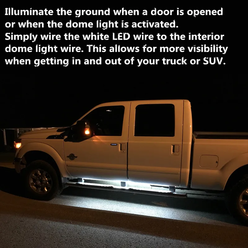 48/" Amber//White 120 LED Flexible turn signal running Truck board strip Light Bar