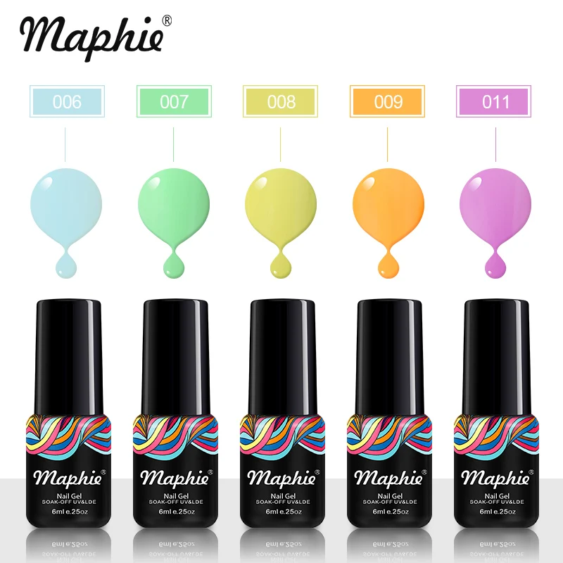 Maphie новейший 78 цветов УФ лак для ногтей цветной гель сухой со светодиодной лампой