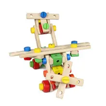 Wooden screw toy educational diy assembling montessori baby intelligece Variety Multi-function nut combination Children's puzzle kids screw wood educational toys wooden toy baby gift children assemble puzzle removable nut combination dismounting tool