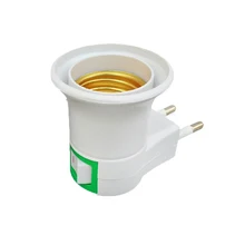 1Pcs E27 LED light Male Sochet Base type to AC Power 220V EU Plug lamp Holder Bulb Adapter Converter + ON/OFF Button Switch