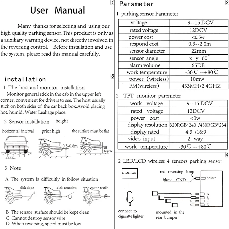 СВЕТОДИОДНЫЙ парковочный датчик с 4 датчиками, автомобильные парковочные датчики, реверс, 6 цветов, резервный парковочный радар, монитор, детектор, дисплей, подсветка