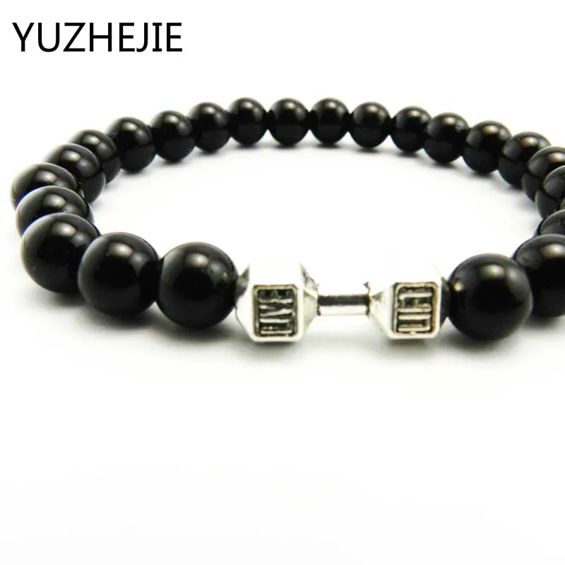 Оптовая продажа модные браслеты YUZHEJIE для фитнеса гантели гантели|Плетеные