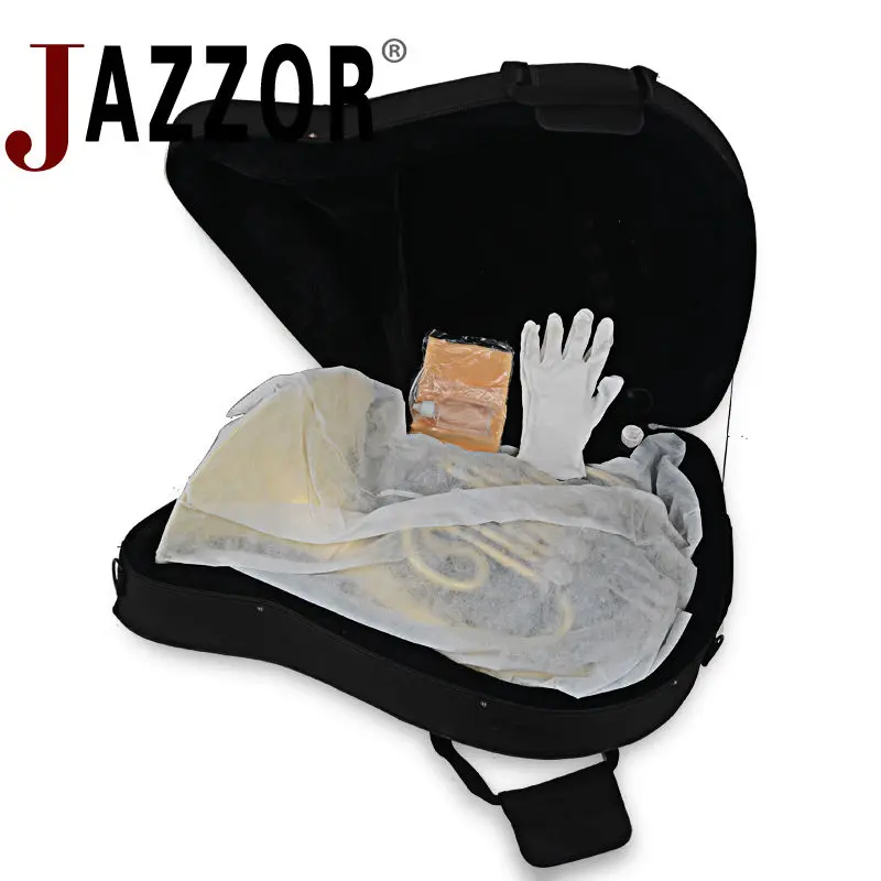 Входная модель двойного рога JAZZOR 4 клавиши плоский Золотой лаковый ветровой