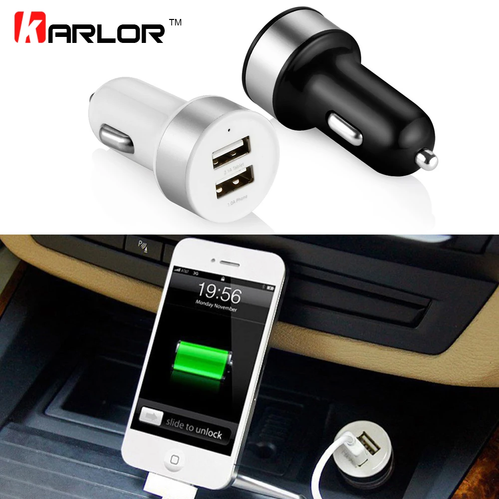 

Car Charger Cigarette Lighter Splitter Dual USB Output 3.1A Fast Charge Phone Adapter Cigar Lighter DC 5V Car Phone Charger