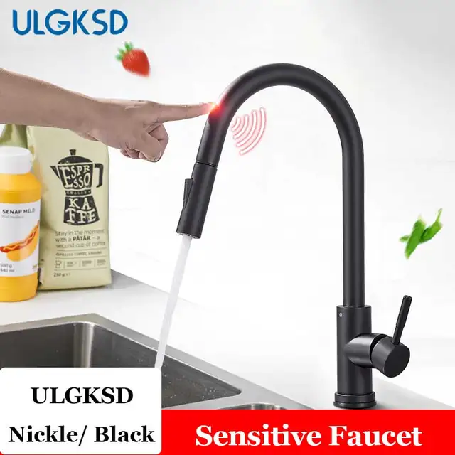 Special Price ULGKSD Sensor Kitchen Faucet Stainless Steel Touch Control Mixer Tap Hot and Cold Water Para Sense Sink Sensitive Sink Faucets