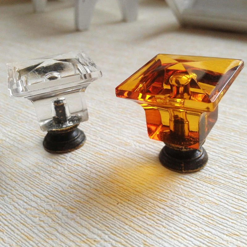 Acrylic Dr. cap Knobs Kitchen Cupboard Dresser Handle Drawer