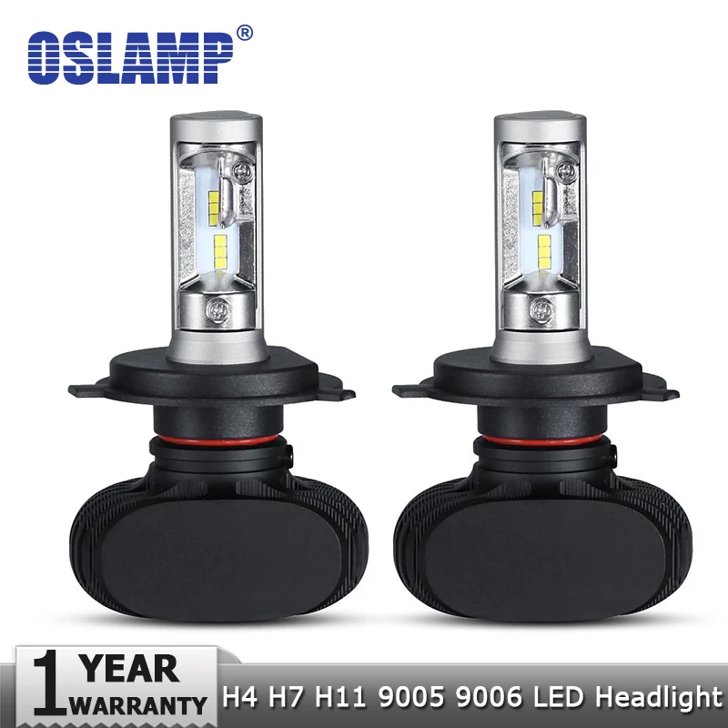 Oslamp H4 Hi короче спереди и длиннее сзади) Автомобильные светодиодные лампы для передних фар H7 H11 9005 9006 50 Вт 8000LM 6500K светодиодными кристаллами CSP авто фары светодиодные лампы освещения лампы 12v 24v