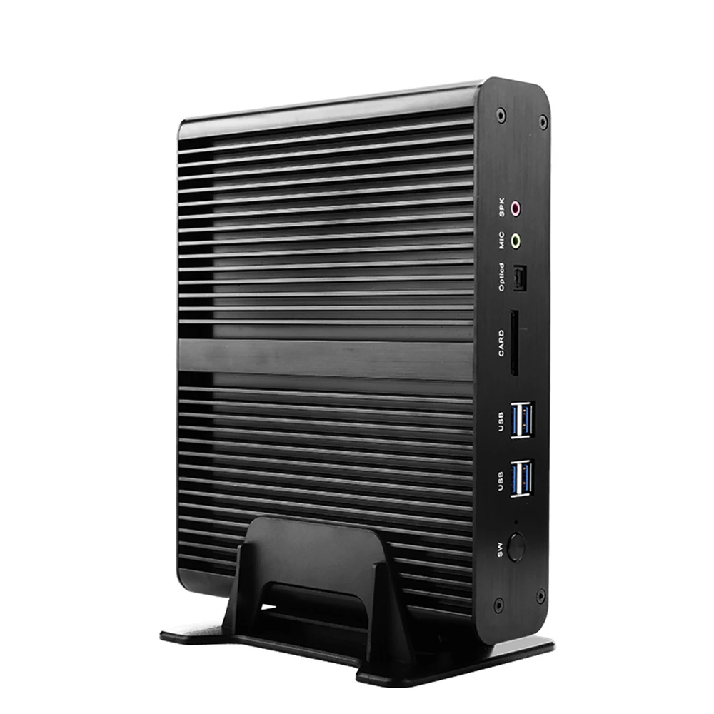 Лучший мини-компьютер в сборке Core i7 4500U 5500U 2LAN 4K HTPC Linux Ubuntu Win10 8USB Dual Nics безвентиляторный мини настольный компьютер