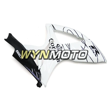Полный комплект обтекателей для GSXR600 750 06-07 2006 2007 K6 впрыска ABS пластмасс обтекатель КУЗОВ кадров капоты белого и синего цвета линия