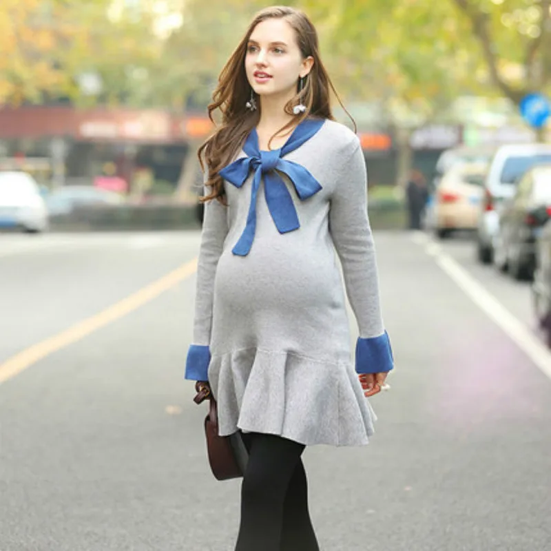 

Maternity Dresses Spring Sweater Clothes Pregnancy Dress for Pregnant Women Autumn Winter Maternity Dresses Clothes Maid Clothes