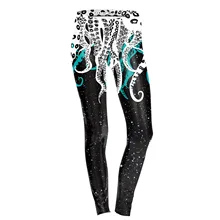 JIGERJOGER гигантский осьминог сублимации печати леггинсы женские обтягивающие штаны женские с Низким Поясом беговые Джеггинсы брюки наряды