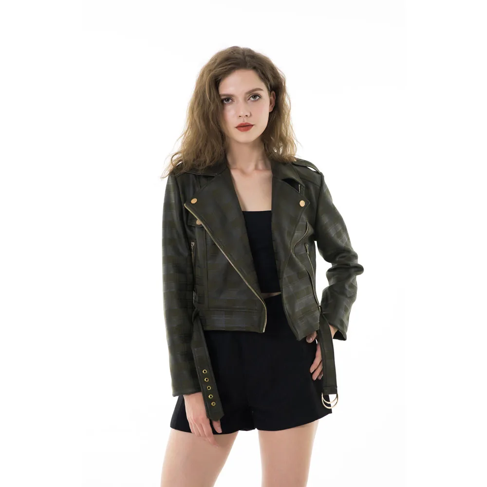 Womens Solid Color Long Sleeve Faux Suede Zipper Short Coat Jacket Causal Winter Warm Moto Tops Outwear