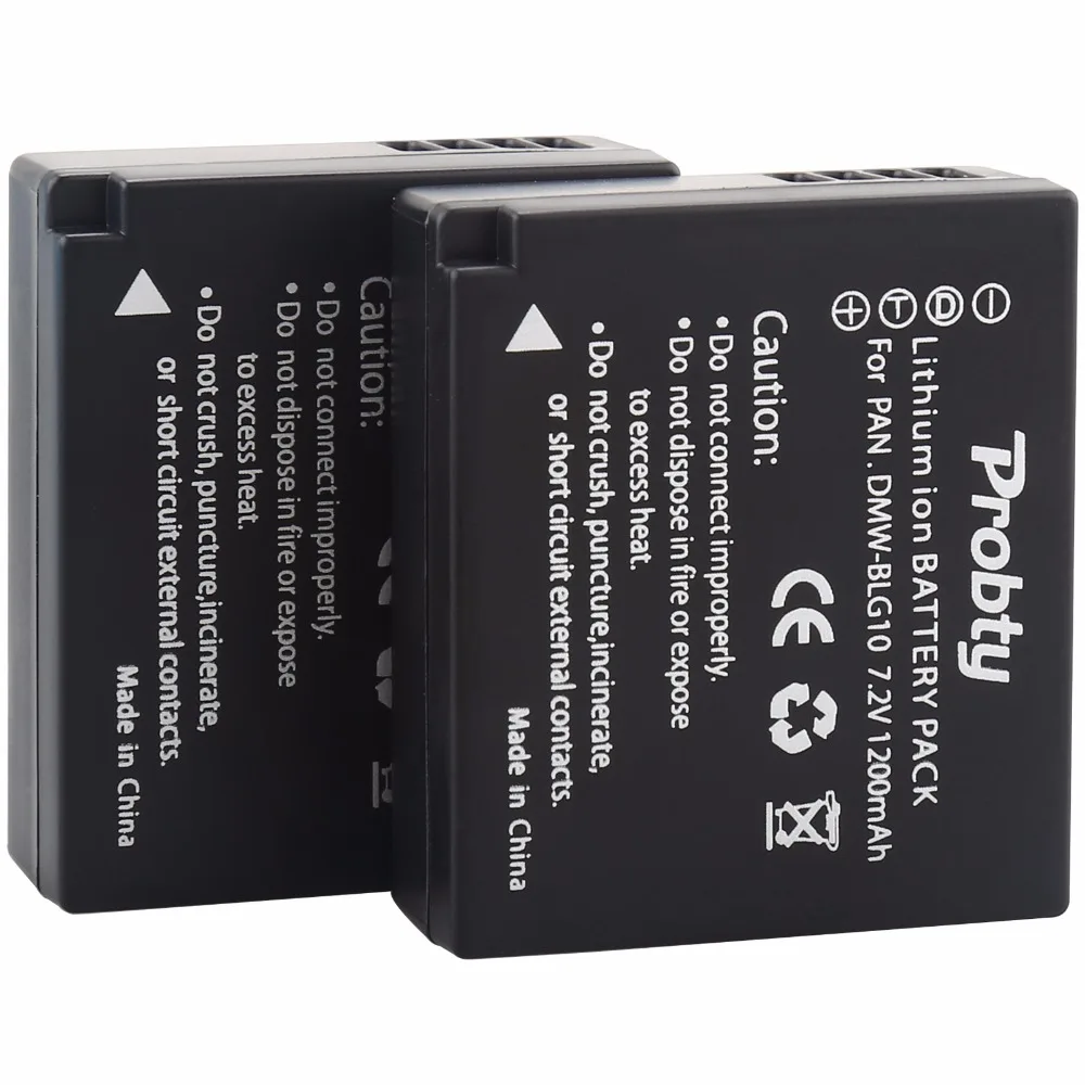 2Pcs Probty DMW BLG10 DMW BLG10 Battery for Panasonic Lumix DMC ZS60