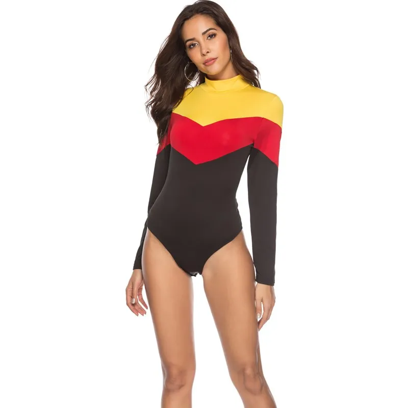 

long sleeve spring autumn sexy bodycon one piece body mujer mesh bodysuit women bodies ladies 2019 streetwear