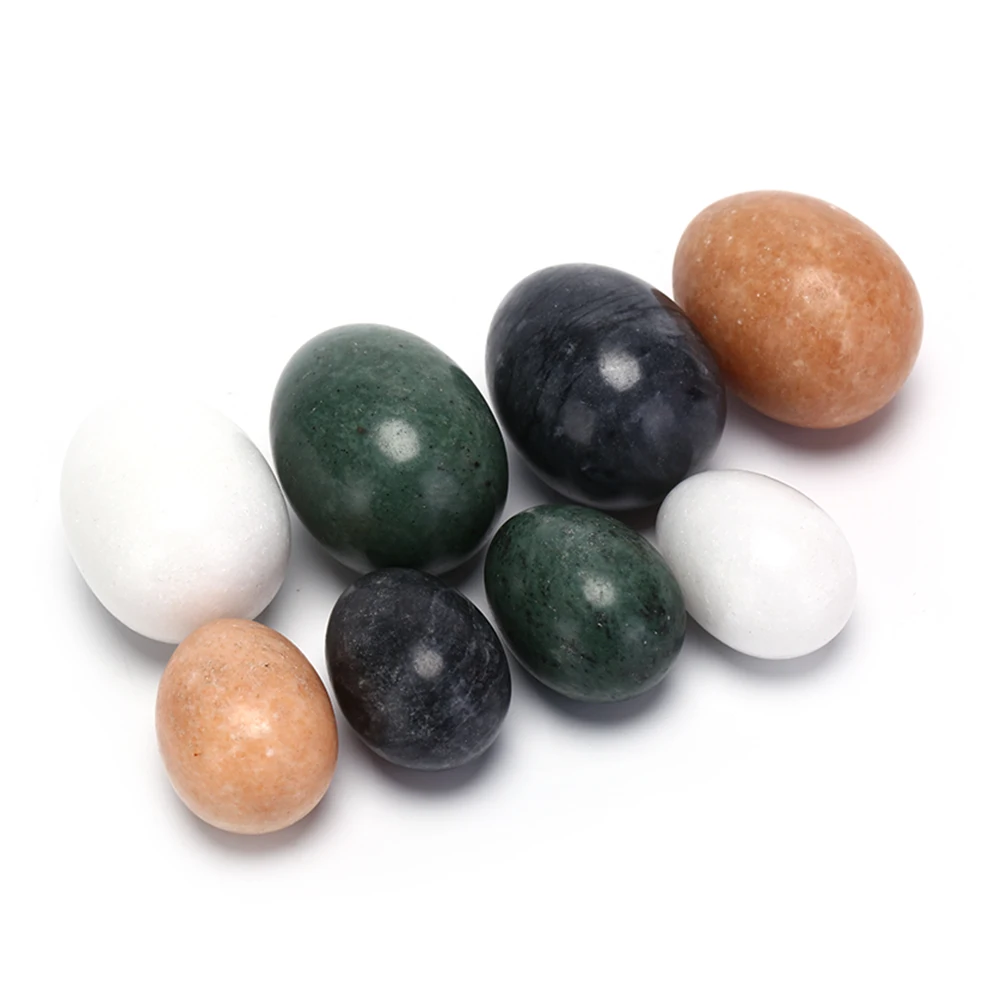

1PCS Drilled Jade Egg Natural Stone Rose Quartz Crystal Ball Pelvic Kegel Exercise Tightening Vaginal Muscle Yoni Eggs
