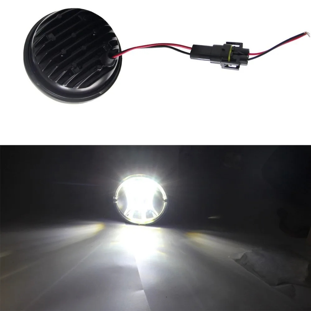 2pcs 4.5 inch Motorcycle Led Fog Light Led Fog 30W Round Waterproof 4 12 Auxiliary Passing Lamp for Harley Motorbike (16)