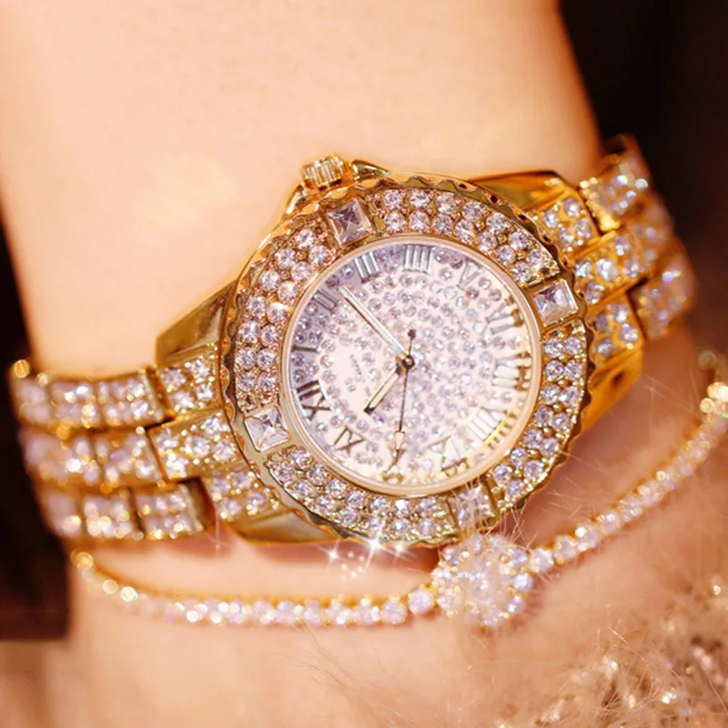 

2018 New Women Watches Famous Top Brand Elegant Dress Quartz Watches Ladies Rhinestone Wristwatch Relogios Femininos ZEK62