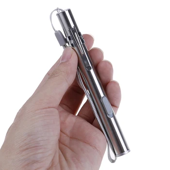 

Mini Waterproof USB Rechargeable LED Flashlight Hanging With Metal Clip Powerful Multifunctional LED Torch Pen