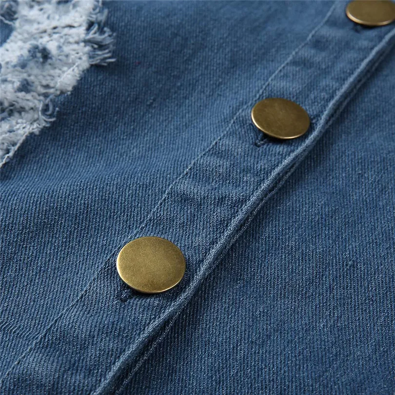 New Women Summer Plus Size Button Down Denim Sexy Dress Ladies Lace Jeans Long Shirt Dress Bohemian Beach Holiday Daily #4A30 (10)