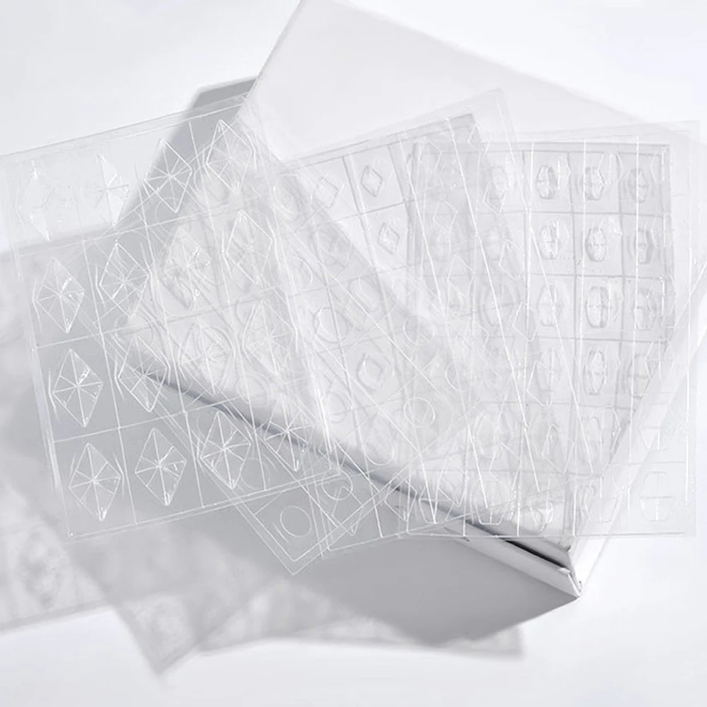 Новые 1 лист пластиковые наклейки в виде драгоценных камней прозрачные с рисунком декоративная форма для ногтей DIY инструменты для маникюра ногтей для наклеек