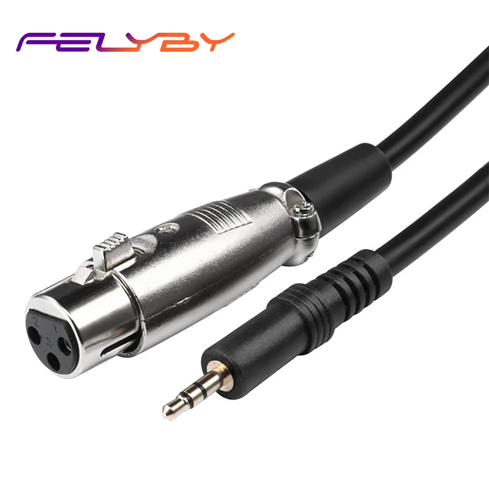 FELYBY 2,5 м Профессиональный XLR-3.5mm Универсальный микрофонный кабель караоке Запись