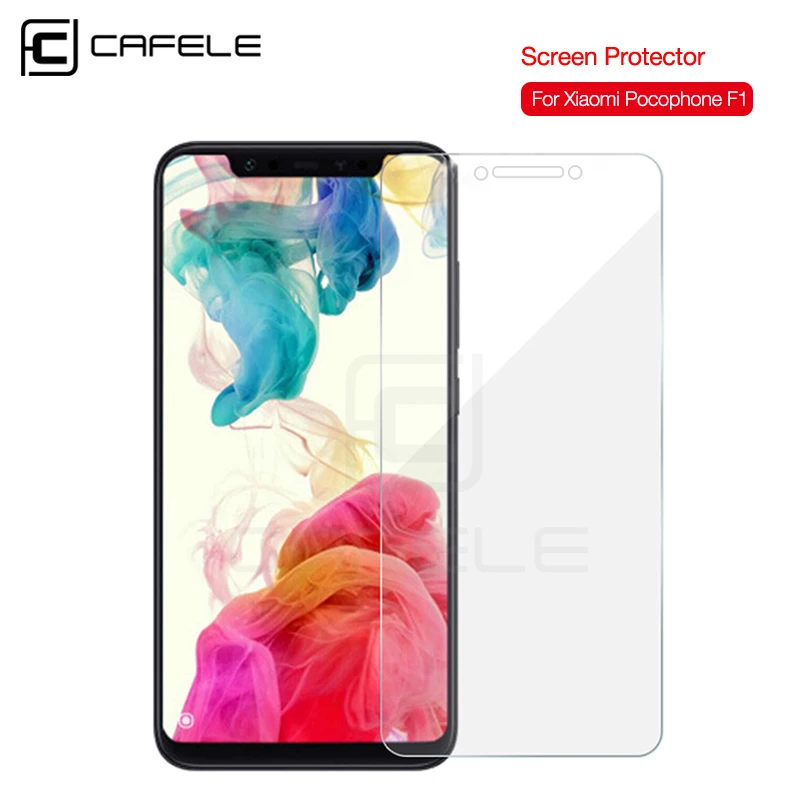 CAFELE Screen Protector for Xiaomi Pocophone F1 2.5D Tempered Glass for Pocophone F1  9H HD Clear Protective Film Anti Glare