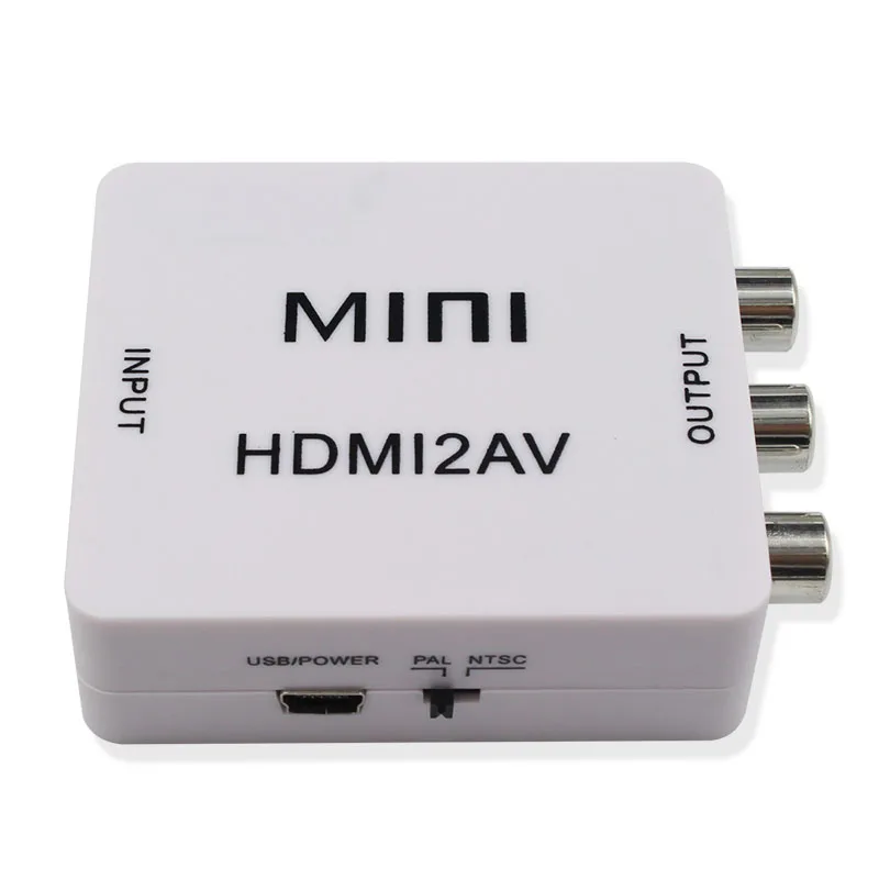 Wiistar мини HDMI2AV видео конвертер HDMI для RCA/CVBS видео 480 p 720 p 1080 p Поддержка ntsc Pla Выход