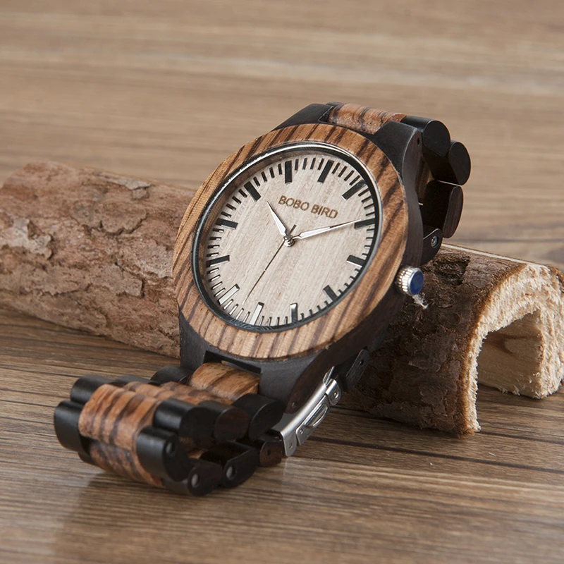 BOBO BIRD деревянные часы для мужчин и женщин кварцевые наручные часы Зебра дерево ремесло Лидирующий бренд kol saati в деревянной подарочной коробке Прямая поставка N28& N30