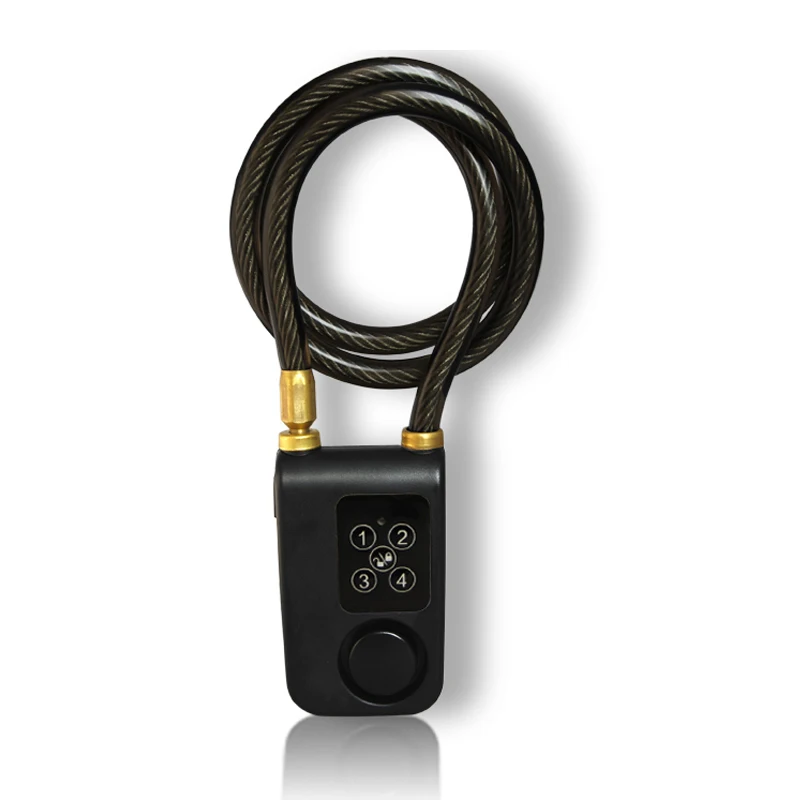 Kopen RAYKUBE Elektrische Digitale Deurslot Met Draad Touw Smart Lock Waterdichte thuis Anti Diefstal Slot Met 110dB Alarm Voor Deur   Fiets