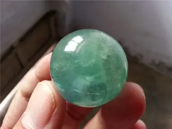 

fa88004309103<<<+38mm Beautiful natural green Fluorite ball crystal ball T5701