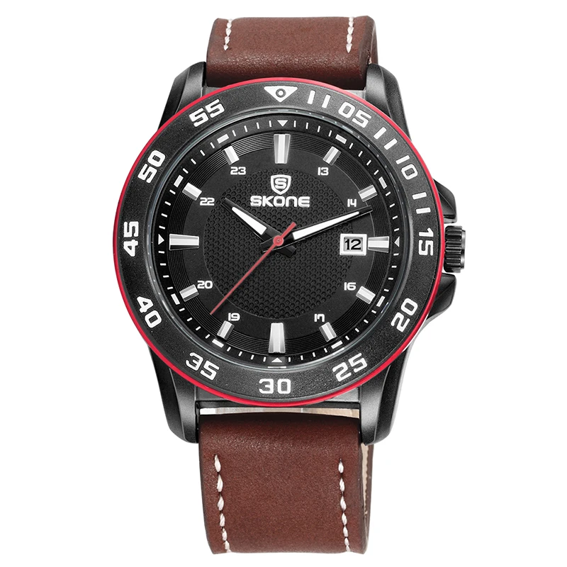 

SKONE Men's Sports Fashion Waterproof Quartz Watch Brand Men's Casual wristwatch Waterproof Calendar Simple Male Sport Clock