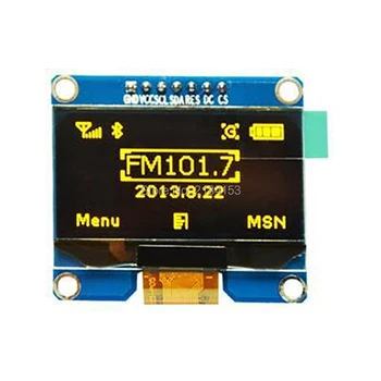 

Wholesale 5pcs 1.54 inch 7PIN Yellow OLED Module SPD0301 Drive IC IIC / SPI Interface 128*64
