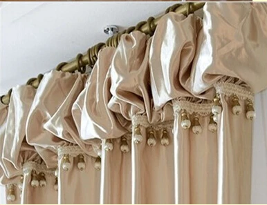 Домашний декор фонари балдахин занавески индивидуальные окна затемненные занавески s с бисером кружева жаккард тюль для спальни гостиной - Цвет: fabric