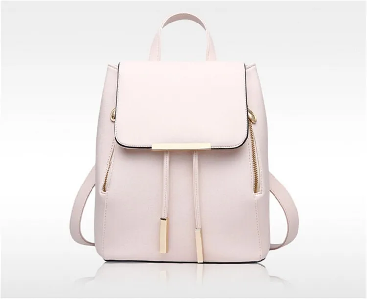 cool everyday backpacks DIDA BEAR Women Backpack High Quality PU Leather Mochila Escolar School Bags For Teenagers Girls Leisure Backpacks Candy Color stylish backpacks for travel