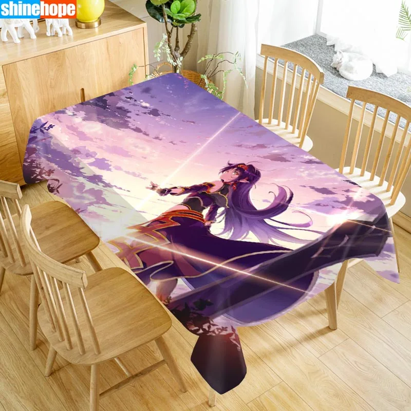 Скатерть Fate Stay Night, плотная, оксфордская, прямоугольная, для свадьбы, настраиваемый размер 100X140 см/140X200 см - Цвет: tablecloths 5