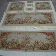 Французский Aubusson руки wovesofa и стул Обложка Установить 1:4 с оружием