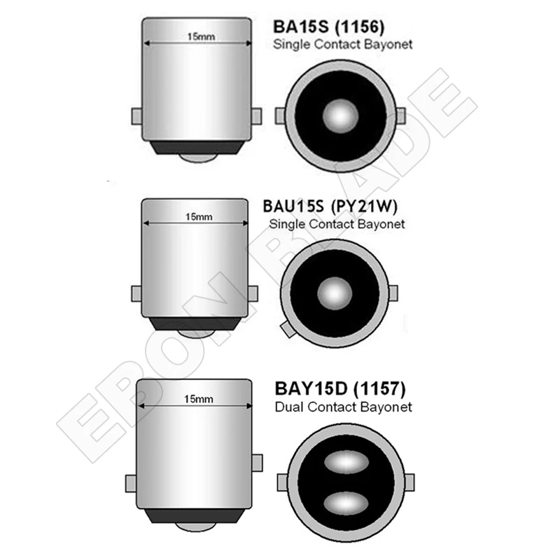 2X1156 BA15S P21W 1157 BAY15D P21/5 Вт BAU15S PY21W Автомобильный светодиодный светильник Canbus Error Free авто светодиодный лампы белого цвета-красный, желтый, 12v 24v D