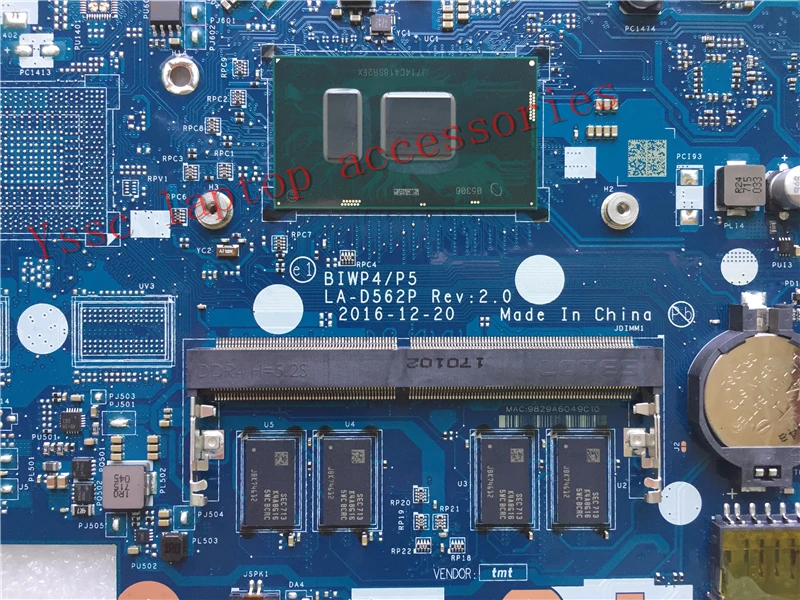 Новинка! BIWP4/P5 LA-D562P материнская плата для Lenovo 110-15isk Материнская плата ноутбука 4405U Процессор бортовой 4 gb Оперативная память DDR4 тест нормально